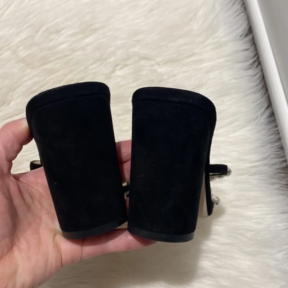 New Jimmy Choo Amara Embellished slide sandal‎ size 38.5EU